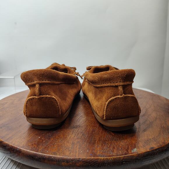 Minnetonka Arizona Kilty Moccasin Shoes Womens 8 Brown‎ Leather Embroidered - Picture 5 of 9